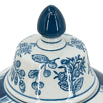 Ваза с крышкой и голубым цветочным рисунком на белом фоне Blue & White Ornament варинант исполнения - 3 | Loft Concept в Челябинске