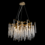 Люстра на подвесе с каркасом из металла и прозрачными подвесками из стекла Droplet Chandelier варинант исполнения - 2 | Loft Concept в Челябинске