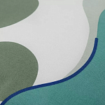 Подушка декоративная хлопковая мятного цвета с абстрактным принтом Elysian Flow Breeze варинант исполнения - 3 | Loft Concept в Челябинске