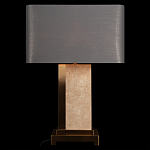 Настольная лампа с основанием из натурального камня c серым прямоугольным абажуром Lapis Tiburtinus варинант исполнения - 2 | Loft Concept в Челябинске