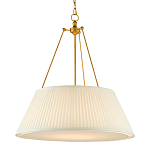 Подвесной светильник светодиодный с фактурным тканевым конусообразным абажуром White Fabric Lampshade варинант исполнения - 3 | Loft Concept в Челябинске