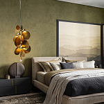 Люстра креативная из дисков цвета латунь Constellation Light and Style варинант исполнения - 3 | Loft Concept в Челябинске