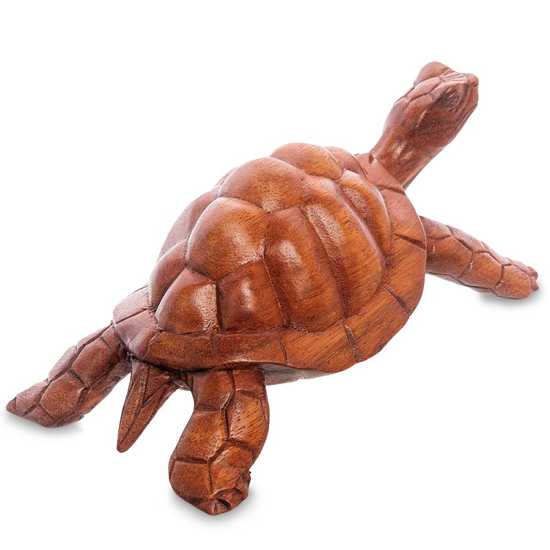 Статуэтка в виде черепахи деревянная Turtle world Коричневый Статуэтка в виде черепахи деревянная Turtle world Коричневый в Челябинске | Loft Concept