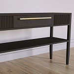 Дизайнерская Консоль с полкой и ящиком Primo Темный орех варинант исполнения - 3 | Loft Concept в Челябинске