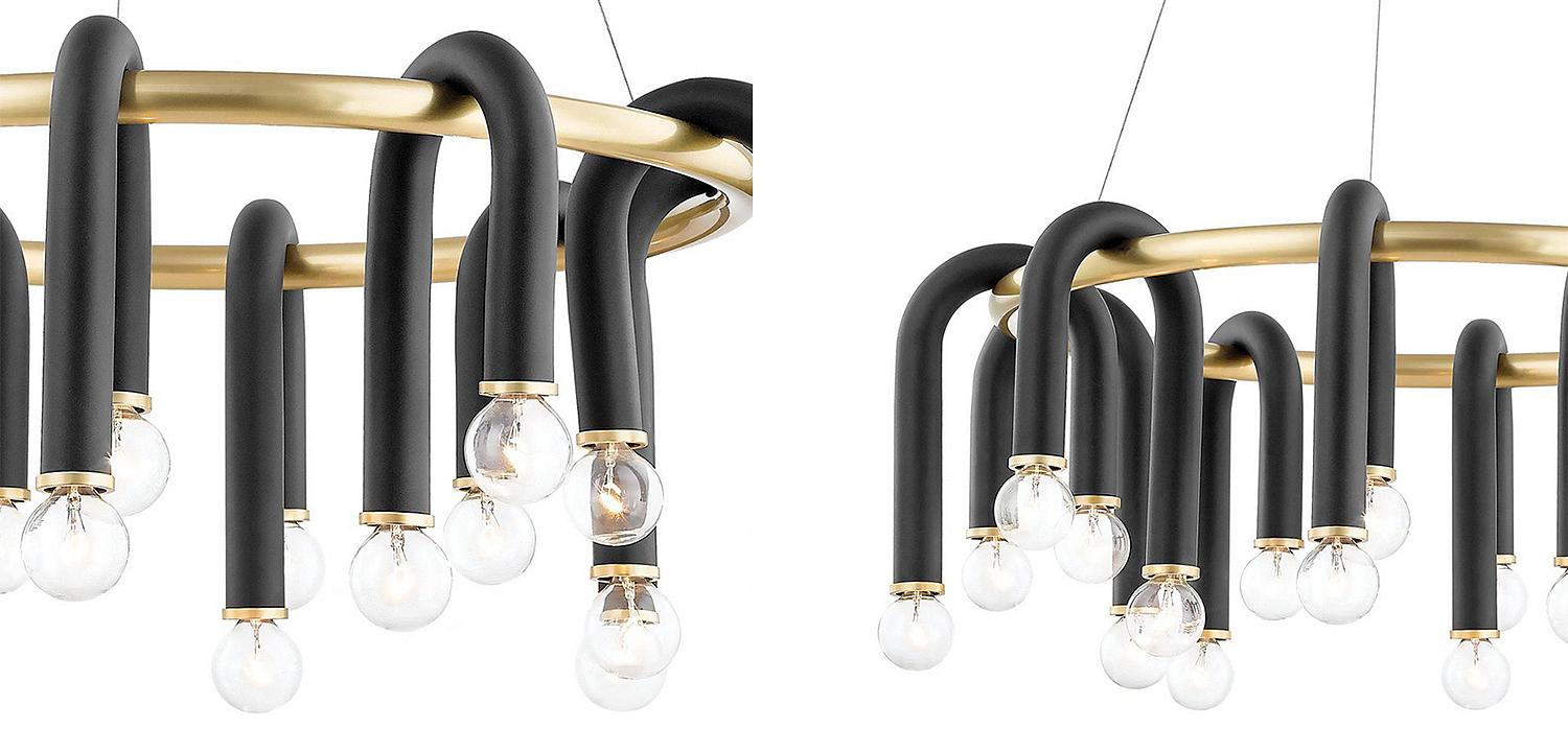 Люстра Paulson floppy chandelier round gold Люстра Paulson floppy chandelier round gold - Loft-Concept в Челябинске