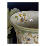 Ваза из фарфора на бронзовом основании Turquoise Blooming Garden варинант исполнения - 7 | Loft Concept в Челябинске