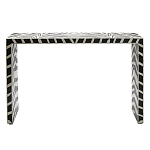 Консоль Дизайнерская Kenya Console ZEBRA Bone Inlay black варинант исполнения - 1 | Loft Concept в Челябинске