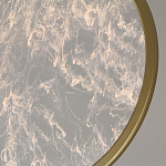 Светодиодный подвесной светильник круглой формы с металлической рамой золотого цвета Marble Glow 47 варинант исполнения - 4 | Loft Concept в Челябинске