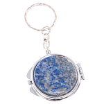 Зеркало брелок карманное двухстороннее из натурального камня Лазурит Stone Mirrors варинант исполнения - 5 | Loft Concept в Челябинске