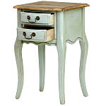 Прикроватная тумба из массива березы светло-бирюзовая Montmartre Provence Bedside Table варинант исполнения - 4 | Loft Concept в Челябинске