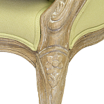 Кресло Ava Classical Armchair green striped flax варинант исполнения - 5 | Loft Concept в Челябинске