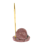 Часы настольные с шариковой металлической ручкой из натурального камня Stone Clock варинант исполнения - 6 | Loft Concept в Челябинске