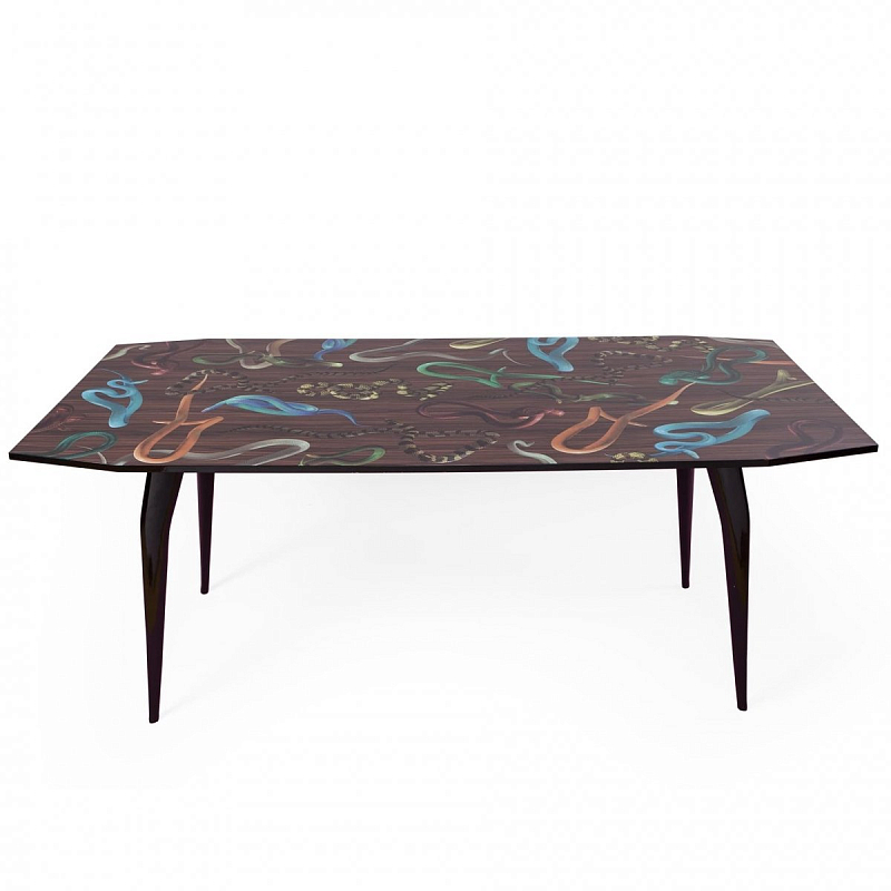 Обеденный стол Seletti Table Snakes On Wood Черный Мульти Обеденный стол Seletti Table Snakes On Wood Черный Мульти в Челябинске | Loft Concept