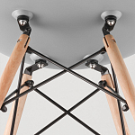 Пластиковый стул на ножках из массива бука Eames Cappuccino варинант исполнения - 9 | Loft Concept в Челябинске