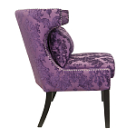 Полукресло с мягкой обивкой из жаккарда на 4-х ножках из массива березы Baroque Armchair violet варинант исполнения - 1 | Loft Concept в Челябинске