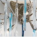 Бра с ветвистым каркасом из металла и подвесками из стекла Droplet Chandelier варинант исполнения - 3 | Loft Concept в Челябинске