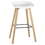 Барный стул на ножках из натурального дерева Boras White варинант исполнения - 1 | Loft Concept в Челябинске