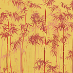 Обои ручная роспись Distant Bamboo Firefly on dyed paper варинант исполнения - 1 | Loft Concept в Челябинске