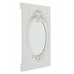 Зеркало белое овальное в прямоугольной деревянной раме с легкими потертостями White Provence варинант исполнения - 2 | Loft Concept в Челябинске