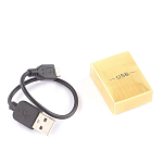 Зажигалка электронная с накладкой из натурального камня Содалит и с USB проводом для зарядки Stone Lighters варинант исполнения - 4 | Loft Concept в Челябинске