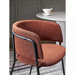 Стул полукруглый мягкий с буклированной обивкой Chair with Boucle Upholstery варинант исполнения - 6 | Loft Concept в Челябинске