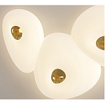 Потолочный светильник с тремя овальными матовыми плафонами TRIDalmen варинант исполнения - 4 | Loft Concept в Челябинске