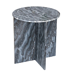 Столик кофейный с столешницей из черного мрамора Compact Black Marble Table варинант исполнения - 2 | Loft Concept в Челябинске