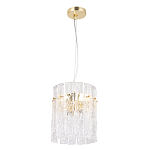 Подвесной светильник цилиндрической формы с текстурными стеклянными элементами Textured Glass Chandelier варинант исполнения - 2 | Loft Concept в Челябинске