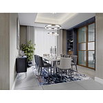 Люстра с двумя кольцами цвета хром и прозрачными хрустальными шарами по периметру Sacramento Transparent Balls Chandelier варинант исполнения - 11 | Loft Concept в Челябинске