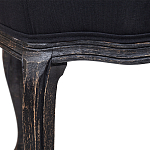 Кресло низкое в стиле прованс Черный Лен Louis French Armchair  варинант исполнения - 4 | Loft Concept в Челябинске