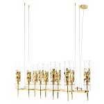 Люстра подвесная прямоугольная с 10-ю цилиндрическими плафонами LIAISON варинант исполнения - 1 | Loft Concept в Челябинске