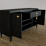 Комод-буфет Elsa Dreams Black с открытыми полками   варинант исполнения - 5 | Loft Concept в Челябинске