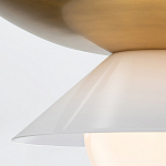 Подвесной светильник латунного цвета с конусовидным белым плафоном Quintiesse варинант исполнения - 10 | Loft Concept в Челябинске