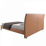 Кровать двуспальная коричневая из экокожи Modern Look варинант исполнения - 4 | Loft Concept в Челябинске