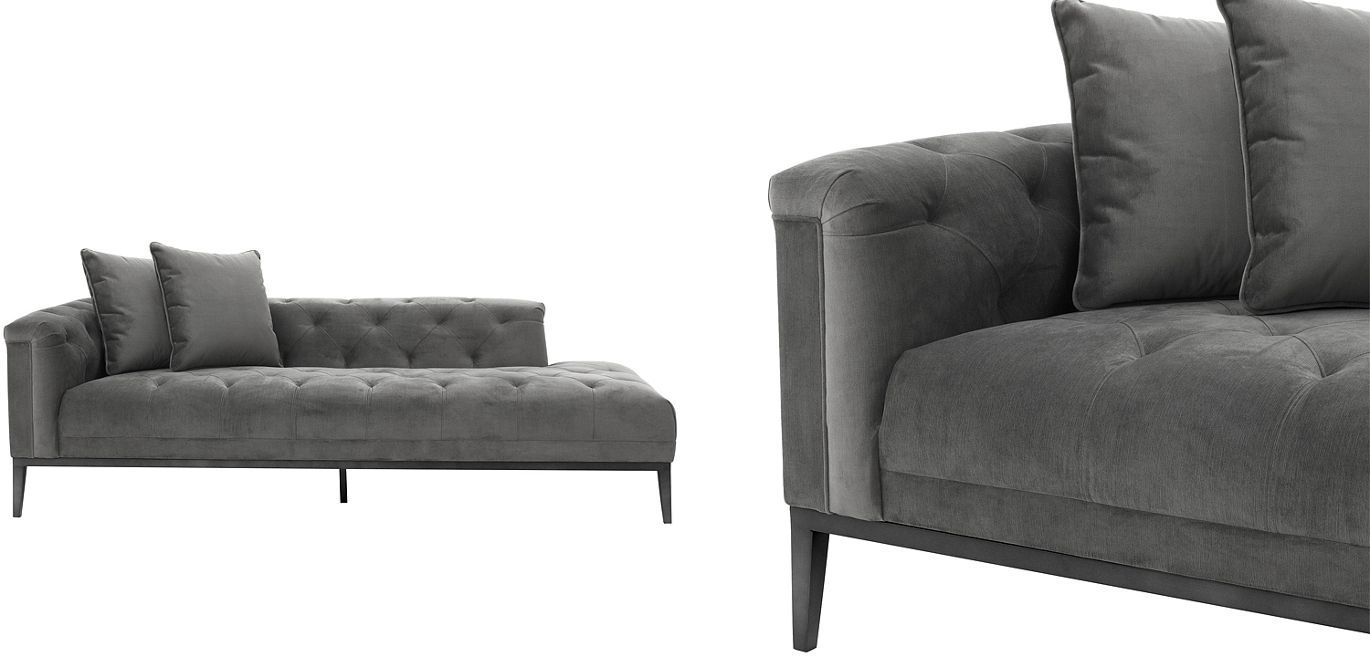 Кушетка Eichholtz Lounge Sofa Cesare Left grey Кушетка Eichholtz Lounge Sofa Cesare Left grey - Loft-Concept в Челябинске