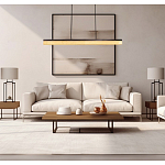 Подвесной светильник линейный из натурального камня Perfection of Geometry варинант исполнения - 8 | Loft Concept в Челябинске