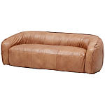 Трехместный диван с кожаной обивкой коричневый Coste Leather Sofa варинант исполнения - 2 | Loft Concept в Челябинске