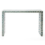 Консоль Дизайнерская Kenya Console ZEBRA Bone Inlay blue варинант исполнения - 1 | Loft Concept в Челябинске