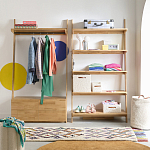 Корзина для белья из ткани букле Boucle Organizers Round варинант исполнения - 3 | Loft Concept в Челябинске