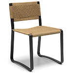 Дизайнерский стул с каркасом из металла с плетеными сиденьем и спинкой GREEN POINT Chair варинант исполнения - 1 | Loft Concept в Челябинске