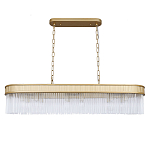 Люстра подвесная овальная со стеклянными трубками Длина 100 см Nembus варинант исполнения - 1 | Loft Concept в Челябинске