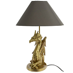 Настольная лампа с абажуром Дракон Golden Dragon Lamp Brown варинант исполнения - 3 | Loft Concept в Челябинске