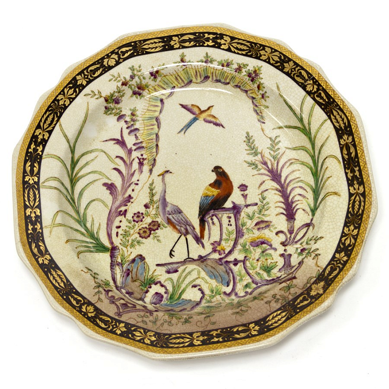 Тарелка настенная Heron and Parrot Мульти Бронза Тарелка настенная Heron and Parrot Мульти Бронза в Челябинске | Loft Concept