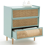 Комод с 3-мя ящиками из ротанга Blais Turquoise Wicker Furniture варинант исполнения - 2 | Loft Concept в Челябинске