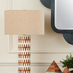 Настольная лампа с узором вдоль колоннообразного основания Brick Surface варинант исполнения - 4 | Loft Concept в Челябинске
