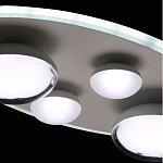 Потолочный светильник овальной формы белого цвета с 4-мя лампами Lunar Pebbles варинант исполнения - 9 | Loft Concept в Челябинске