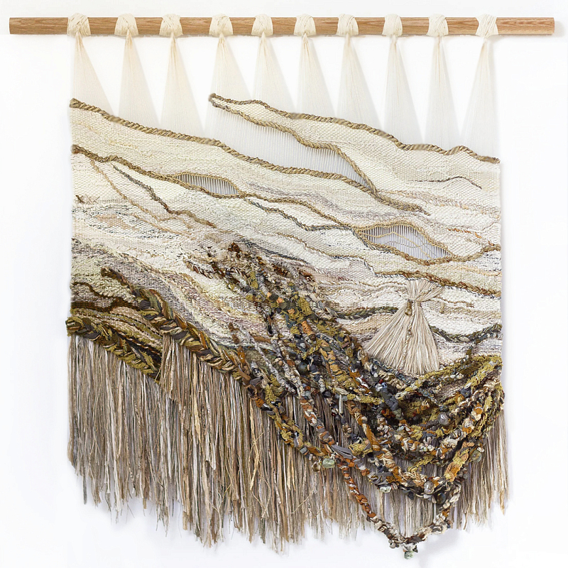 Большой Гобелен ручная работа Wabi-Sabi I Коричневый Бежевый в Челябинске | Loft Concept 