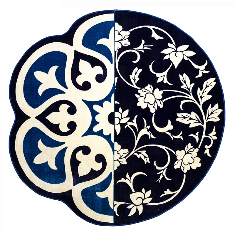 Ковер Seletti Hybrid Andria Синий Белый в Челябинске | Loft Concept 