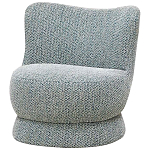 Дизайнерское мягкое кресло без подлокотников в голубой пестрой обивке Roux Armchair варинант исполнения - 1 | Loft Concept в Челябинске