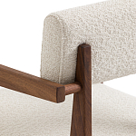 Кресло обеденное Alcove White Boucle из массива ореха варинант исполнения - 6 | Loft Concept в Челябинске